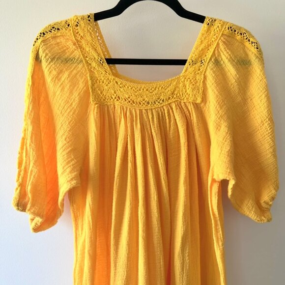 Vintage California Miss yellow cotton babydoll dress. - Picture 3 of 7